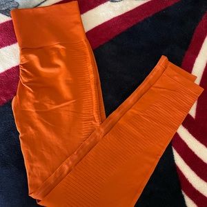 Curves N Combatboots Seamless Orange Leggings